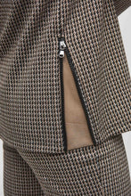 Load image into Gallery viewer, Joseph Ribkoff Black Multi Jacquard Sweater Houndstooth Boxy Top
