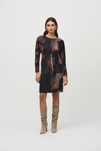 Load image into Gallery viewer, Joseph Ribkoff Multi Sweater Knit Abstract Print Dress With Pockets
