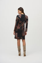 Load image into Gallery viewer, Joseph Ribkoff Multi Sweater Knit Abstract Print Dress With Pockets
