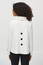 Load image into Gallery viewer, Joseph Ribkoff Off-White Scuba Jersey Cowl Collar Boxy Top
