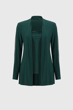 Load image into Gallery viewer, Joseph Ribkoff Absolute Green 2 Piece Tunic Silky Knit Cover-Up and Cami Set
