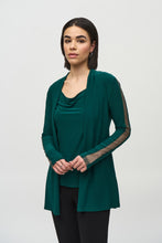 Load image into Gallery viewer, Joseph Ribkoff Absolute Green 2 Piece Tunic Silky Knit Cover-Up and Cami Set
