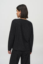 Load image into Gallery viewer, Joseph Ribkoff Black Sequined Sweater Knit Boxy Top
