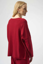 Load image into Gallery viewer, Joseph Ribkoff Black Sequined Sweater Knit Boxy Top
