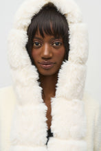 Load image into Gallery viewer, Joseph Ribkoff Vanilla Sweater Knit and Faux Fur Hooded Coat
