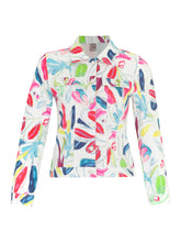 Load image into Gallery viewer, Dolcezza &quot;Tropical Trace II&quot; Multi-Colour Print Button Front Jacket

