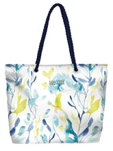 Load image into Gallery viewer, Dolcezza &quot;Turquoise Bloom&quot; Multi-Colour Print Canvas Bag Tote
