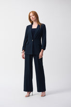 Load image into Gallery viewer, Joseph Ribkoff Midnight Blue Seersucker Straight Blazer
