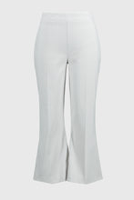 Load image into Gallery viewer, Joseph Ribkoff Grey White Geometric Jacquard Flared Pull-on Pants
