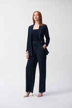 Load image into Gallery viewer, Joseph Ribkoff Midnight Blue Seersucker Pull On Wide Leg Pants
