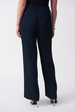 Load image into Gallery viewer, Joseph Ribkoff Midnight Blue Seersucker Pull On Wide Leg Pants
