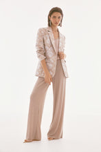 Load image into Gallery viewer, Joseph Ribkoff Beige Silver Signature Brocade Floral Print Blazer
