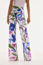 Load image into Gallery viewer, Joseph Ribkoff Off White &amp; Multi Silky Knit Floral Wide Leg Pants
