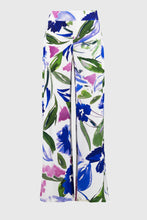 Load image into Gallery viewer, Joseph Ribkoff Off White &amp; Multi Silky Knit Floral Wide Leg Pants
