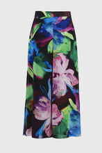 Load image into Gallery viewer, Joseph Ribkoff Black Multi Chiffon Floral Print Wide Leg Pant
