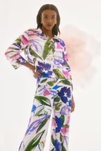 Load image into Gallery viewer, Joseph Ribkoff Off White &amp; Multi Shadow Stripe Floral Print Trapeze Jacket
