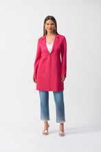 Load image into Gallery viewer, Joseph Ribkoff Scuba Suede Straight Jacket in Geranium or Parchment
