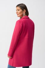 Load image into Gallery viewer, Joseph Ribkoff Scuba Suede Straight Jacket in Geranium or Parchment
