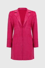 Load image into Gallery viewer, Joseph Ribkoff Scuba Suede Straight Jacket in Geranium or Parchment
