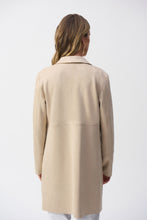 Load image into Gallery viewer, Joseph Ribkoff Scuba Suede Straight Jacket in Geranium or Parchment
