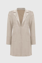 Load image into Gallery viewer, Joseph Ribkoff Scuba Suede Straight Jacket in Geranium or Parchment
