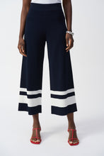 Load image into Gallery viewer, Joseph Ribkoff Midnight Blue/Vanilla Placement Stripe Sweater Knit Culotte
