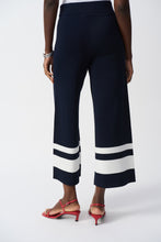 Load image into Gallery viewer, Joseph Ribkoff Midnight Blue/Vanilla Placement Stripe Sweater Knit Culotte

