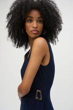 Load image into Gallery viewer, Joseph Ribkoff Midnight Blue Silky Knit Wide-Leg Sleeveless Jumpsuit
