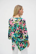 Load image into Gallery viewer, Joseph Ribkoff Black Multi Silky Knit Tropical Fit and Flare Tunic
