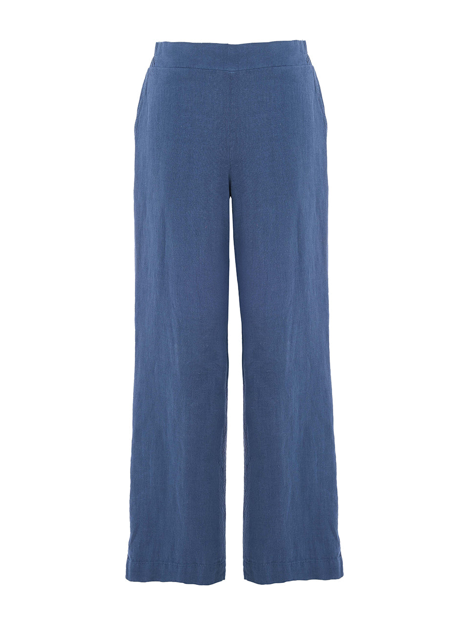 Dolcezza 100% Linen Pant Elastic Waist in Indigo or Sky Blue