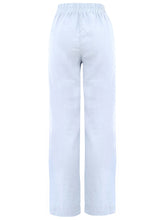 Load image into Gallery viewer, Dolcezza 100% Linen Pant Elastic Waist in Indigo or Sky Blue
