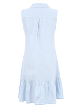 Load image into Gallery viewer, Dolcezza 100% Linen Dress in Sky
