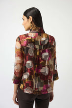Load image into Gallery viewer, Joseph Ribkoff Organza Abstract Print Two-Piece Trapeze Jacket
