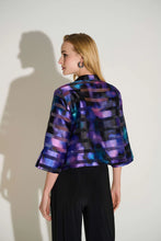 Load image into Gallery viewer, Joseph Ribkoff Black Multi Signature Novelty Print Swing Jacket
