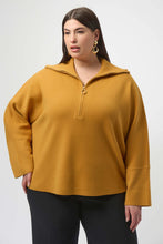 Load image into Gallery viewer, Sweater Knit Boxy Pullover With Zipped Collar
