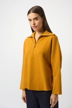 Load image into Gallery viewer, Sweater Knit Boxy Pullover With Zipped Collar

