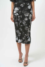 Load image into Gallery viewer, Sequin Embroidered Floral Print Pencil Skirt
