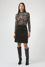 Load image into Gallery viewer, Silky Knit Animal Print Fitted Top
