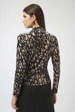 Load image into Gallery viewer, Silky Knit Animal Print Fitted Top
