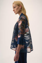 Load image into Gallery viewer, Signature | Jacquard Organza Floral Print Swing Jacket
