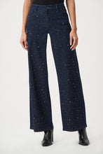 Load image into Gallery viewer, Classic Rhinestone Wide-Leg Jeans
