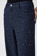 Load image into Gallery viewer, Classic Rhinestone Wide-Leg Jeans
