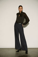 Load image into Gallery viewer, Classic Rhinestone Wide-Leg Jeans
