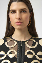 Load image into Gallery viewer, Mesh and Leatherette Collarless Jacket
