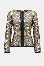 Load image into Gallery viewer, Mesh and Leatherette Collarless Jacket
