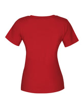 Load image into Gallery viewer, Dolcezza Red Round Neck Short Sleeve Tee
