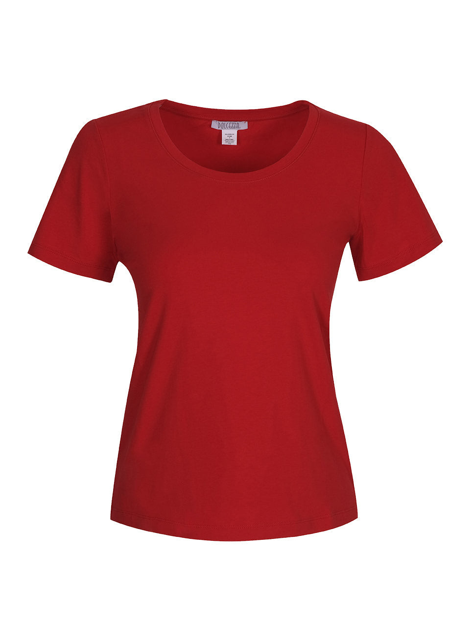 Dolcezza Red Round Neck Short Sleeve Tee