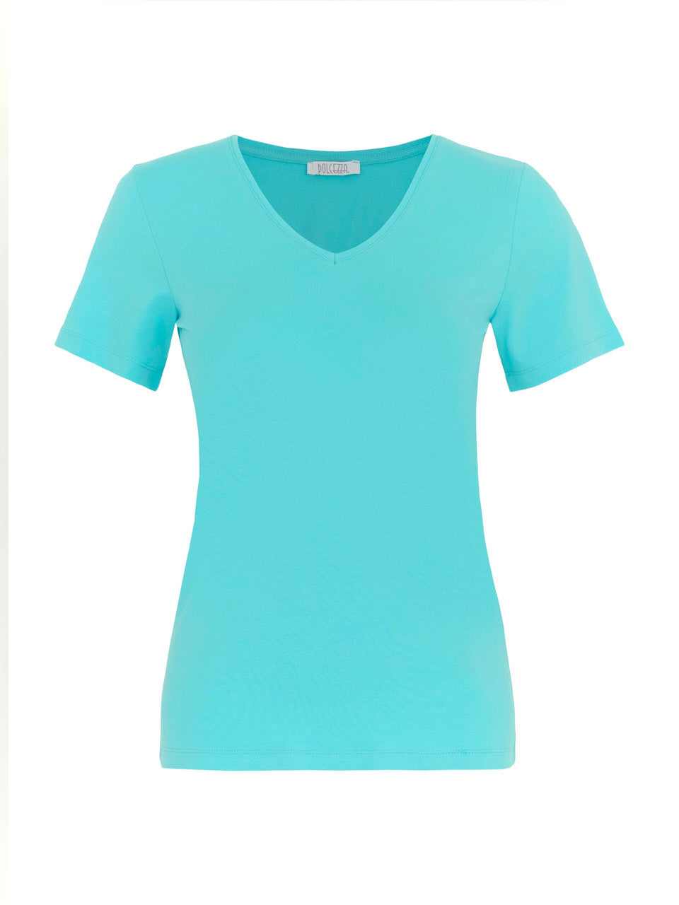 Dolcezza Aqua V-Neck Short Sleeve Tee