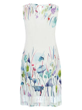 Load image into Gallery viewer, Dolcezza &quot;Misty Blossom&quot; Print Multi-Colour Sleeveless Linen Dress
