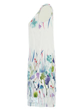 Load image into Gallery viewer, Dolcezza &quot;Misty Blossom&quot; Print Multi-Colour Sleeveless Linen Dress
